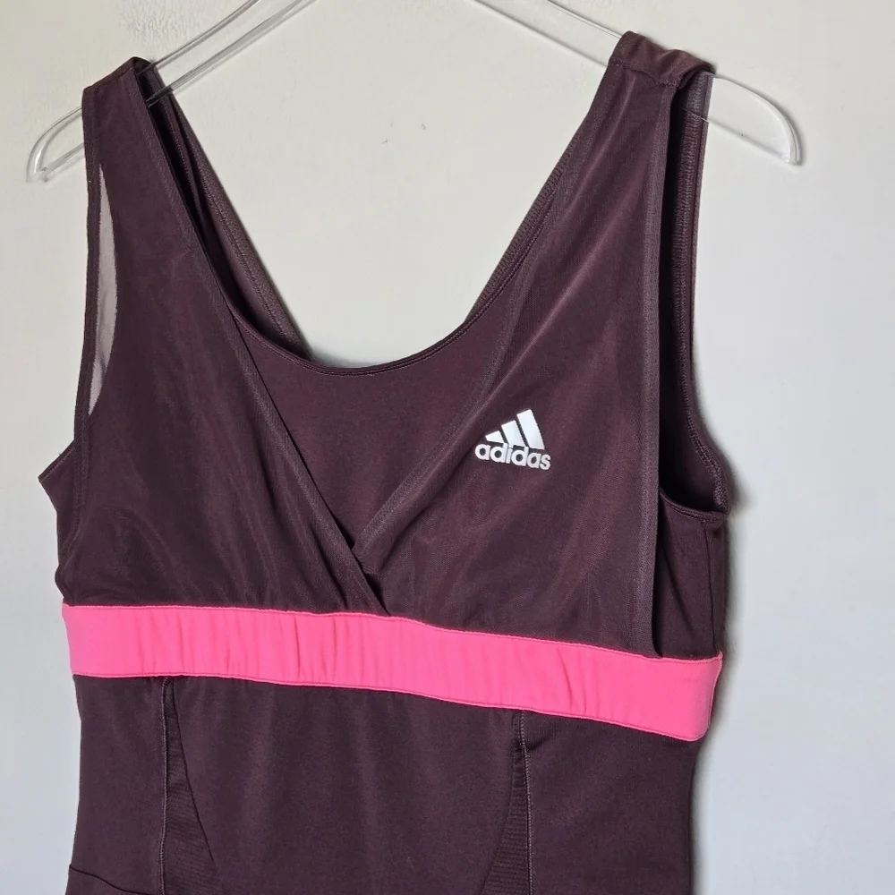 Adidas 2006 Y2K Babydoll Brown and Pink Athletic Tennis Pickle Ball Dress Size L